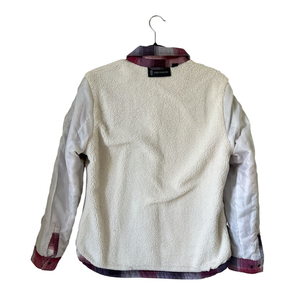 Free Country Sherpa-Lined Plaid Shacket - Size Medium - Picture 4 of 9